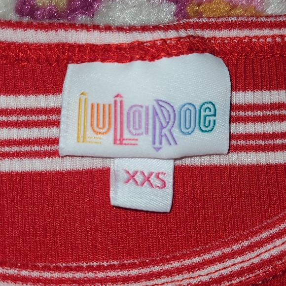 LulaRoe Red Stripped Shirt - Picture 3 of 6